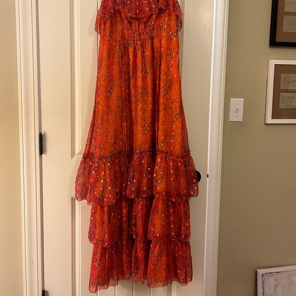 Revolve House of Harlow 1960 orange maxi dress NWT size S - Picture 2 of 5